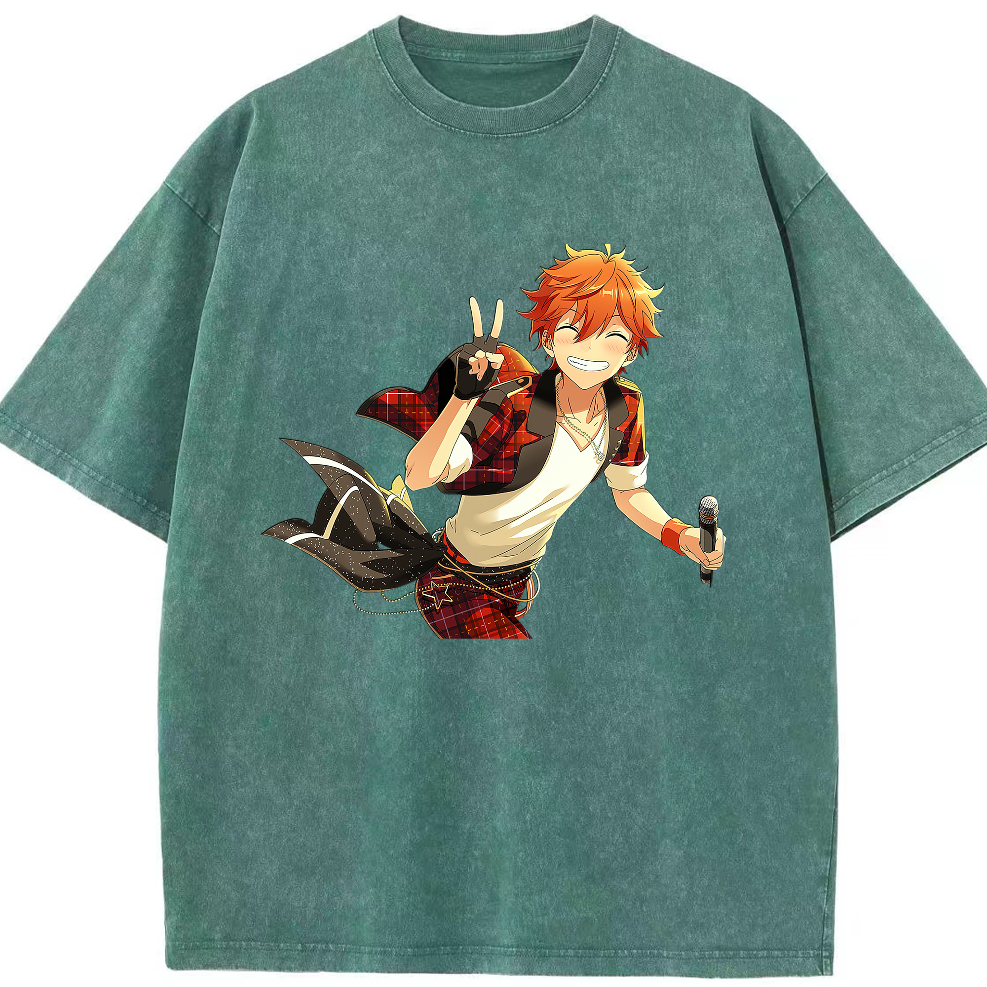 （画像用） あんさんぶるスターズ! Ensemble Stars 綿100% ヴィンテージ風 半袖Tシャツ（フロントプリント）